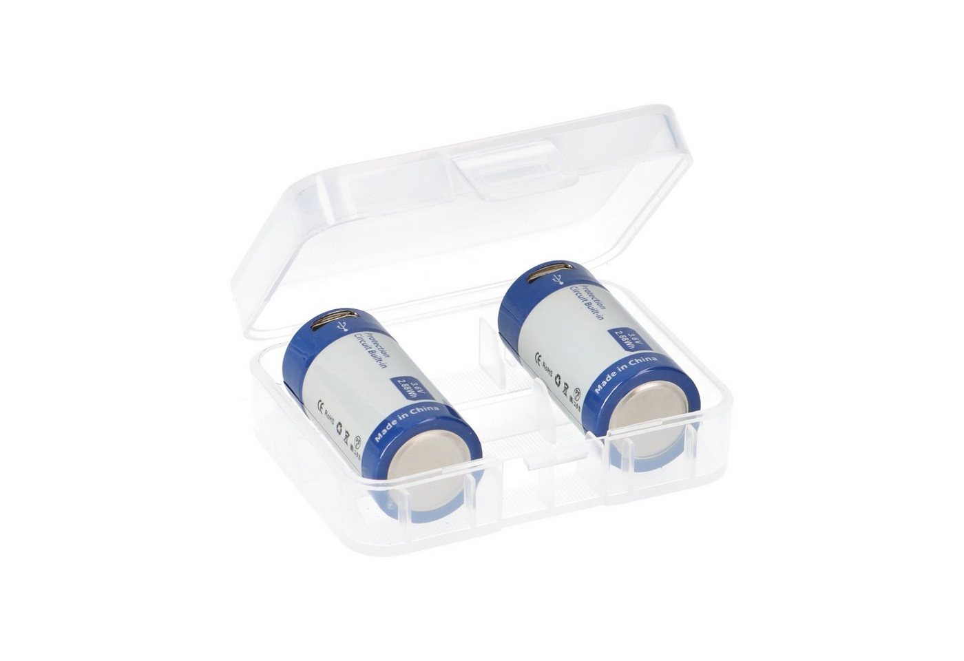 Akkuman.de 2x Keeppower 16340 800mAh protected 2A USB Li-Ion Akku Akkuman.de 2x Keeppower 16340 800mAh protected 2A USB Li-Ion Akku von Akkuman.de