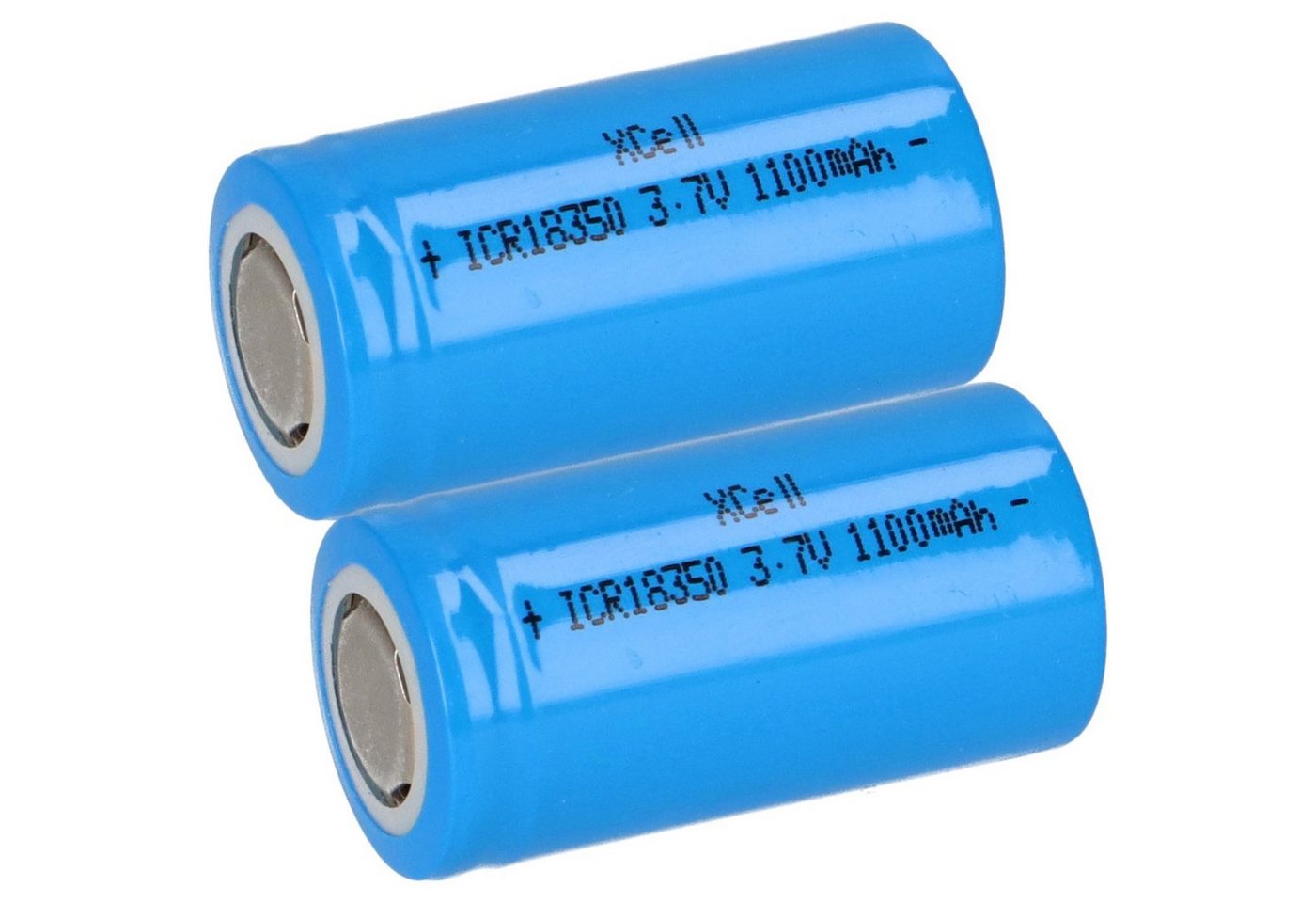 Akkuman.de 2x XCell ICR18350 3,7V 1100mAh Akku Akku Akkuman.de 2x XCell ICR18350 3,7V 1100mAh Akku Akku von Akkuman.de