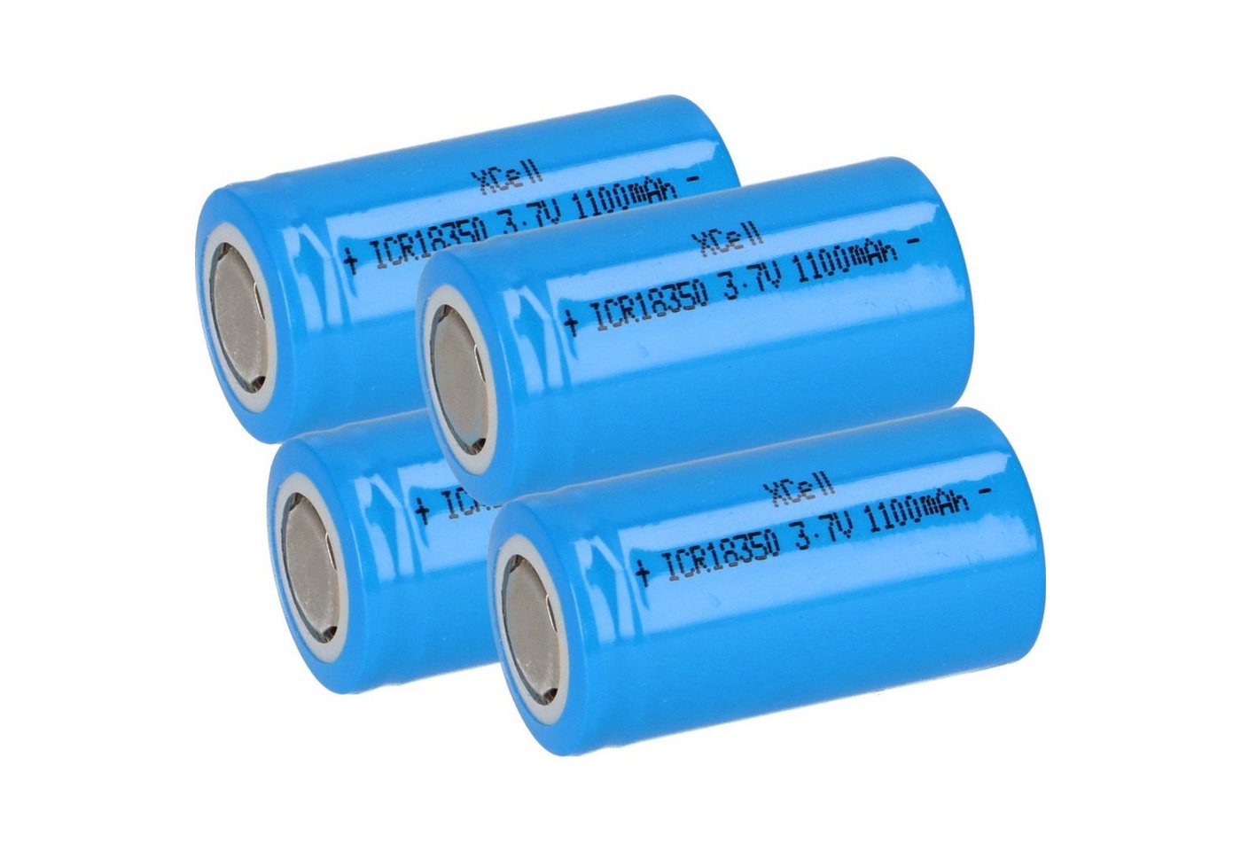 Akkuman.de 4x XCell ICR18350 3,7V 1100mAh Akku Akku Akkuman.de 4x XCell ICR18350 3,7V 1100mAh Akku Akku von Akkuman.de