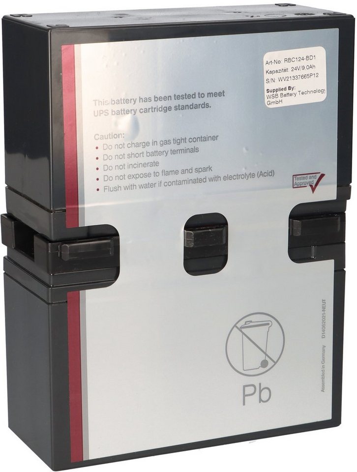 Akkuman Akku für APC Smart UPS C 1000 & APC Back UPS Pro 1200/1500 APCRBC124 Akku Akkuman Akku für APC Smart UPS C 1000 & APC Back UPS Pro 1200/1500 APCRBC124 Akku von Akkuman