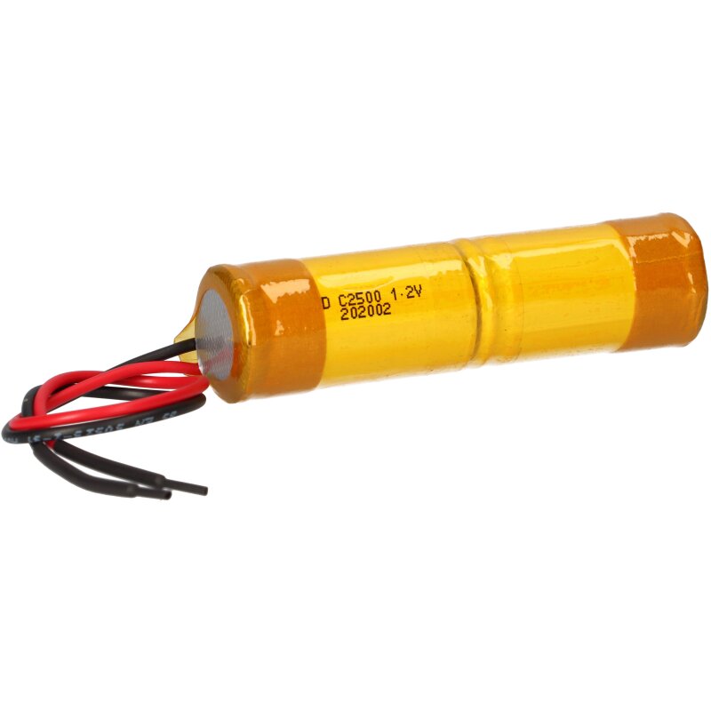 Akkupack 2,4V 2500 mAh C NiCd Notleuchten HT Stange von Akkuman