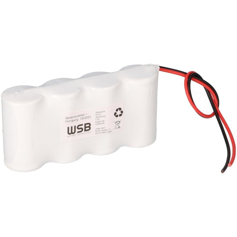 Akkupack 4,8V 4500mAh 4,5Ah Ni-Cd F1x4 Notlicht Notbeleuchtung Notlampe Notleuchte Akkupack 4,8V 4500mAh 4,5Ah Ni-Cd F1x4 Notlicht Notbeleuchtung Notlampe Notleuchte von Akkuman