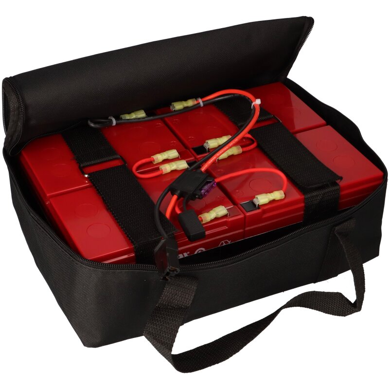 Akkusatz für Mach1 48V Akkupack Elektro Scooter 4x 12Volt 15Ah CSB Akku + Tasche Plug & Play von Akkuman