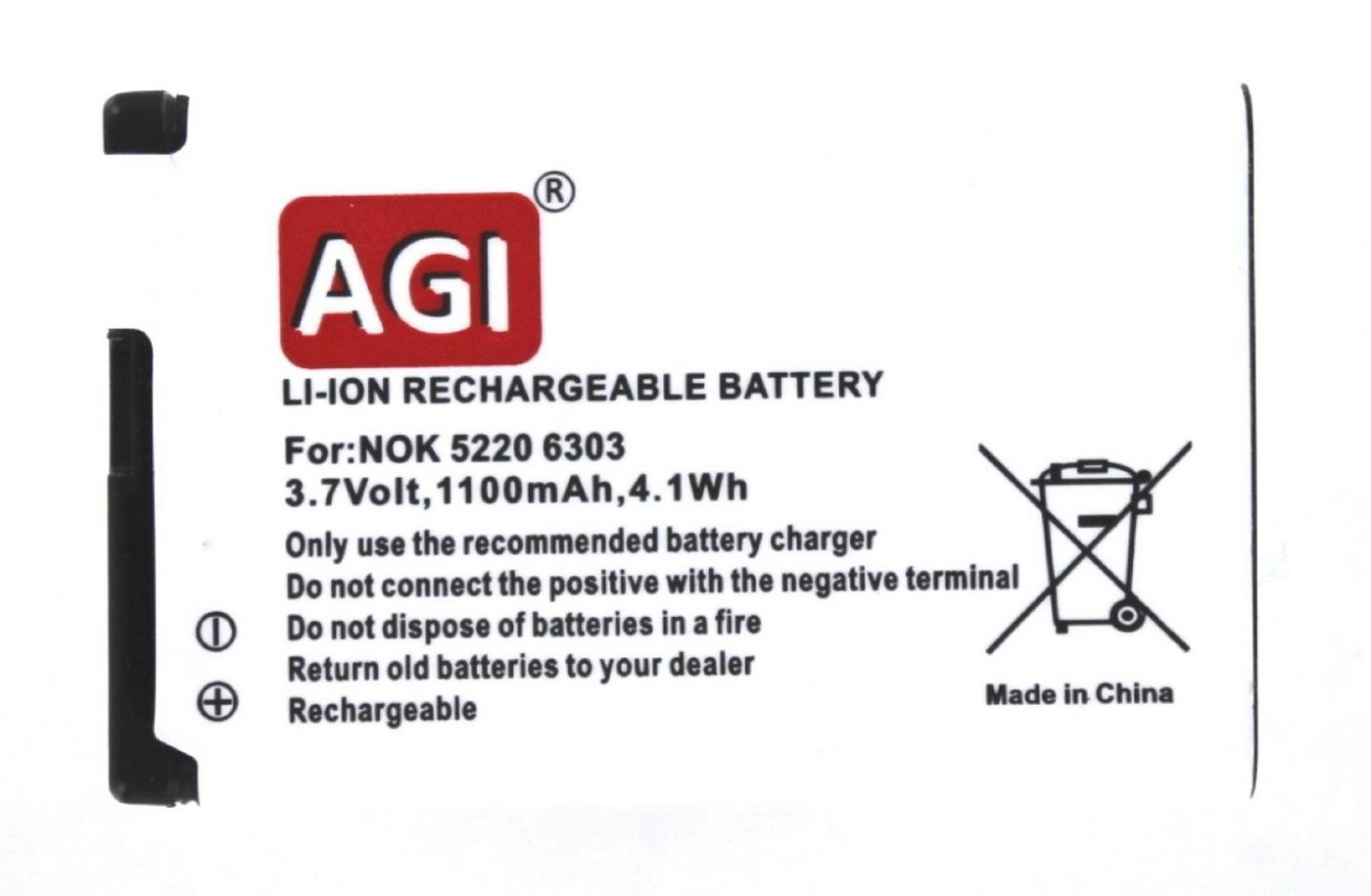 Akkuversum Akku kompatibel mit Nokia RM-443 Akku Akku 700 mAh (3,7 V) von Akkuversum