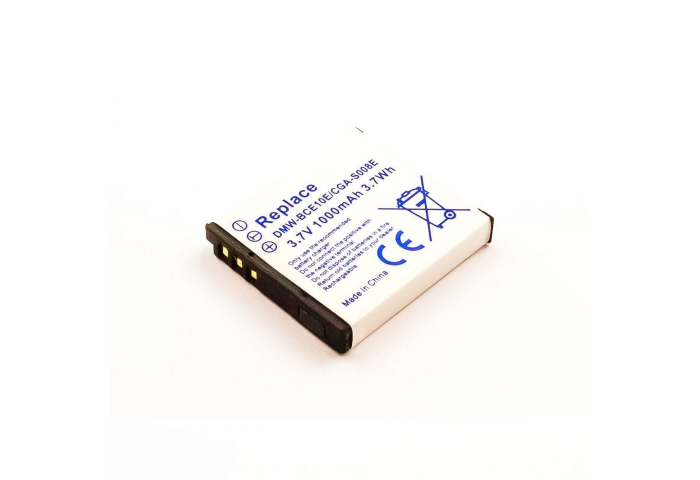 Akkuversum Akku kompatibel mit Panasonic LUMIX DMW-BCE10E Akku Akku 900 mAh (3,7 V) von Akkuversum