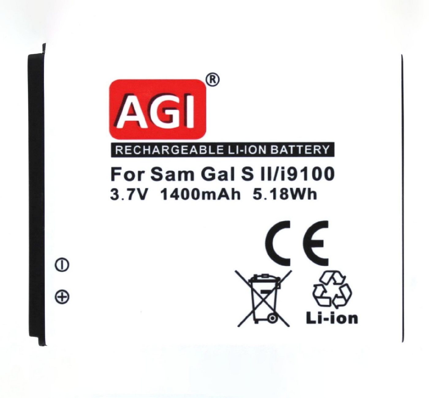 Akkuversum Akku kompatibel mit Samsung GT-I9100 Akku Akku 1200 mAh (3,7 V) von Akkuversum