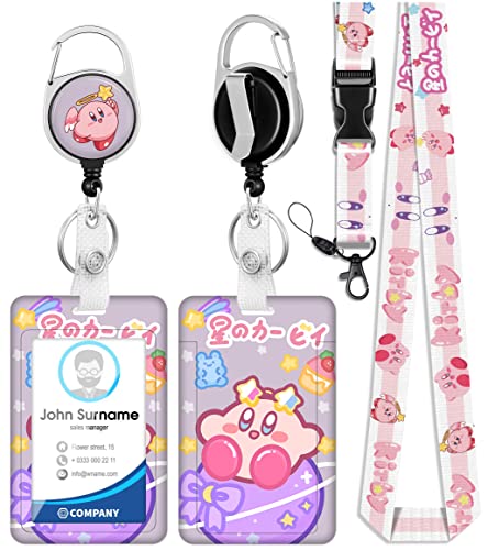 Akkya Ausweishalter mit Schlüsselband und einziehbarer Ausweisrolle, Gürtelclip, niedliches Kawaii-Rosa, Cartoon-Schlüsselanhänger, Lanyards, Vertikale Ausweishülle, Geschenk für Frauen Akkya Ausweishalter mit Schlüsselband und einziehbarer Ausweisrolle, Gürtelclip, niedliches Kawaii-Rosa, Cartoon-Schlüsselanhänger, Lanyards, Vertikale Ausweishülle, Geschenk für Frauen von Akkya