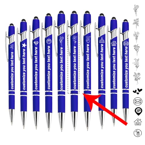 Akmxem Bis Zu 500 Kugelschreiber Personalisiert Benutzerdefinierter Kugelschreiber Set mit Gravur Personalisierter Stift mit Logo & Textgravur Geschenke für Männer Frauen Farbe Mehrfarbig Akmxem Bis Zu 500 Kugelschreiber Personalisiert Benutzerdefinierter Kugelschreiber Set mit Gravur Personalisierter Stift mit Logo & Textgravur Geschenke für Männer Frauen Farbe Mehrfarbig von Akmxem