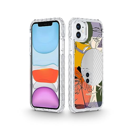 AknaCase Schutzhülle für iPhone 11, transparent, verspiegelt, Magic-Mirror-Serie, super Griffigkeit, stoßfest, Silikonhülle mit Grafikdesign für iPhone 11 (Design 103372-US) von AknaCase