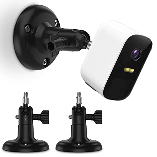 Flexibel Kamera Wandhalterung für Eufycam 1/2/2C/2C Pro/3/3C/E und Andere mit 1/4" (6,35 mm) Schraubenloch, Verstellbare Camera Halterung für eufyCam Überwachungskameras In-Outdoor, Anti-Rost, 2 Stück von Akoemxeeo
