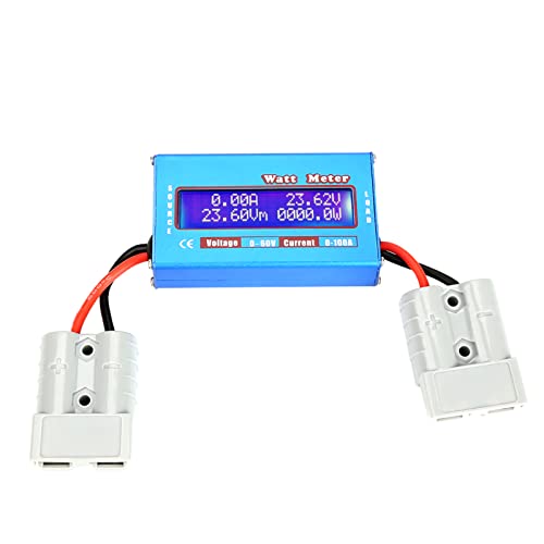 0-100A 0-60V Hochpräzises Gleichstrom-Leistungsanalysator-Watt-Volt-Ampere-Energiemessgerät-Analysator-Tool für RC, Solar, Windkraft, E-Bike von Akozon