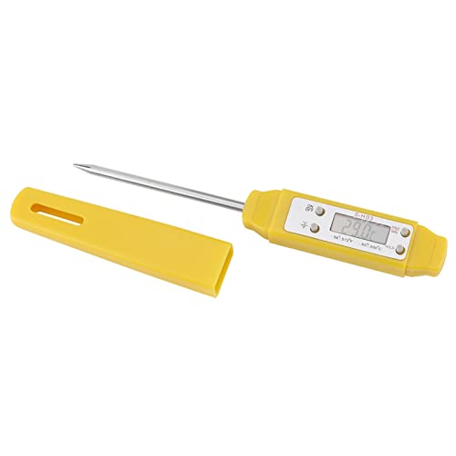 1-teiliges Instant-Messgerät, Thermometer, Küchensonde, Elektronische Digitale Lebensmitteltemperatur, Grill- und Koch-BBQ-Fleischsonde (Gelb) von Akozon