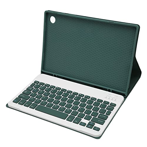 10,5-Zoll-Tablet-Tastatur, Abnehmbare Kabellose Bluetooth-TPU-Hülle in Dunkelgrün für Galaxy Tab A8 (SM X200 X205 X207) (TOU ad) Tablet 2022 mit Touchpad für Tab A8 (Ohne Touchpad) von Akozon