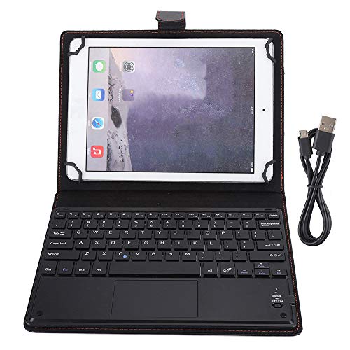 10" Tablet Tastatur, Bluetooth Touch 100 Stunden mit tragbarer Schutzhülle für 9 7-10 Zoll Tablet PC Case Wireless Touchpad 200mAh Akku QWERTZ und Smartphone von Akozon