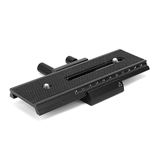 11 cm Aufschieber, 2-Wege-Makro-Fokus-Schienenschieber mit Schraub-Kamera-Schienenhalterung 1 4 Zoll für Nahaufnahmen, universell für DSLR-Kameras, Schieberegler-Aufnahmen 11 cm Aufschieber, 2-Wege-Makro-Fokus-Schienenschieber mit Schraub-Kamera-Schienenhalterung 1 4 Zoll für Nahaufnahmen, universell für DSLR-Kameras, Schieberegler-Aufnahmen von Akozon