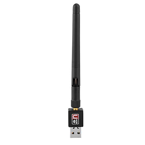 150M Wireless-Netzwerkkarte, W90 RTL8188ETV150M Adapter 150Mbps USB2.0 WiFi-Empfänger USB-Adapter WiFi-Chip für RTL8188ETV mit 2dBi-Antenne Windows Linux Android von Akozon