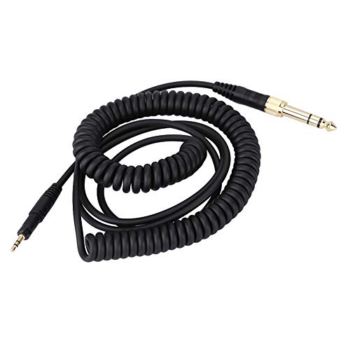 160 cm Langer Kopfhörer, Line-Draht-Audiokabel, Anwendbar auf Audio Technica-Kabel, Feder für ATh M50x M40x M70x von Akozon
