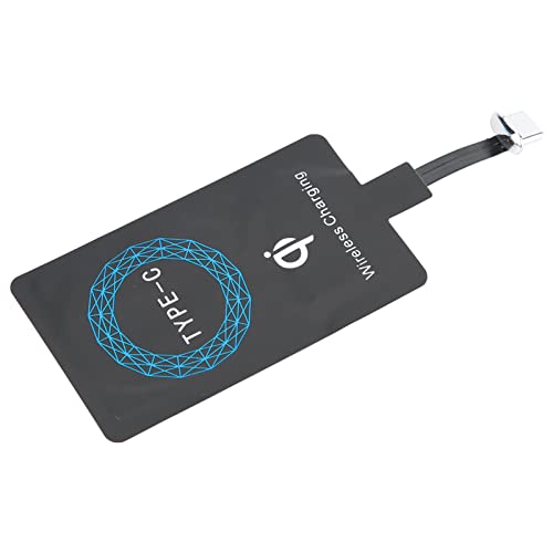 2Pcs USB C Wireless Charging Receiver, 2PCS QI Typ Ladekabel selbstklebender Aufkleber Chip Empfängerladung für Handy Qi Schnellladegerät Telefone Modul mit Auto Silikon von Akozon
