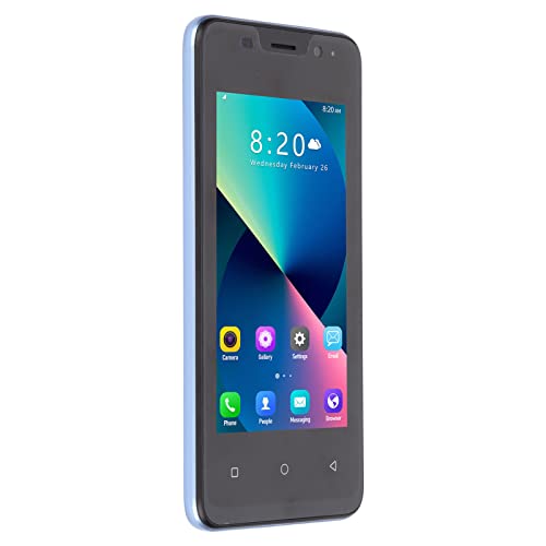 3G entsperrte Smartphones, Smartphone 4 66 Zoll Dual-SIM-Touchscreen 4,66 Zoll HD-Touchscreen 3000 mAh Akku 1 GB RAM 8 ROM Mobiltelefon 100‑240 V für Android 11 Blauer EU-Stecker 1 GB 8 GB 30 von Akozon