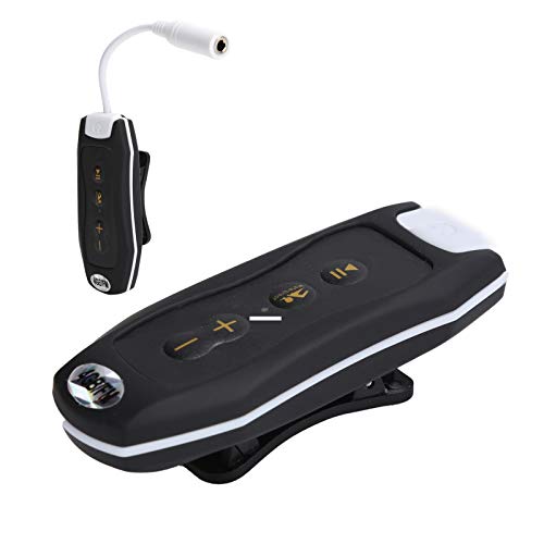 Akozon MP3 Player Wasserdicht zum Schwimmen 4GB IPX8 Wasserdichter FM-Musikspieler Tragbarer Tauchsport MP3 mit Kopfhörer und Clip von Akozon