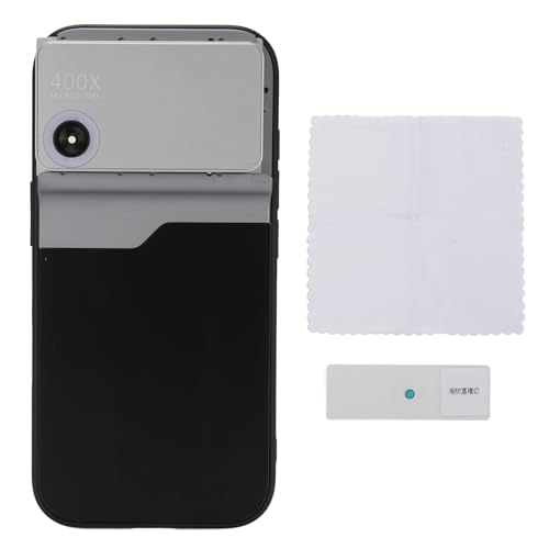 400x Telefon Mikroskop LED Light Aluminium TPU HD -Handy -Mikroskop -Befestigung für 16 Pro von Akozon