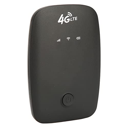 4G Mobile WiFi, Kartensteckplatz 2100 MAh Akku 80 Mm LED-Lüfter Hotspot SIM Luce Per Selfie Tragbarer Router für Autonutzer Geschäftsreisende von Akozon