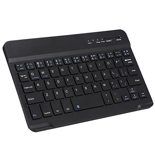 7-8 Zoll Tablet, Slim Light Wireless Bluetooth Tastatur für Android Portable Wire iOS Win Schwarze Aluminiumlegierung Tastatur iOS Win von Akozon