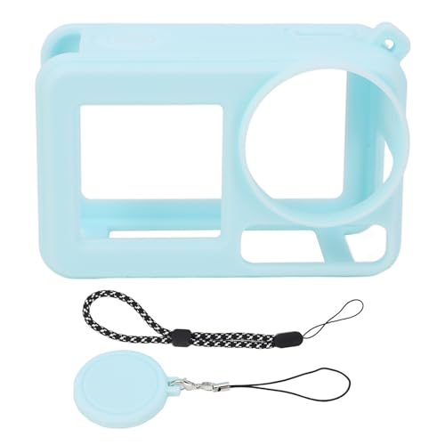 Action 5 Pro Silicon -Kameraabdeckung Anti -Kollisions -Proof Weiche Silikonlinsenkappe mit Handriemen (Blue) von Akozon