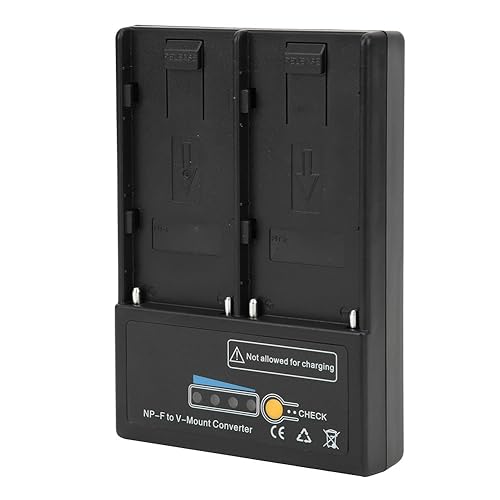 Akku-Konverter-Adapterplatte mit Zwei Steckplätzen fürV-Mount NP-F550 NP-F750 NP-F970 Serie Akku-Konverter-Adapterplatte mit Zwei Steckplätzen fürV-Mount NP-F550 NP-F750 NP-F970 Serie von Akozon
