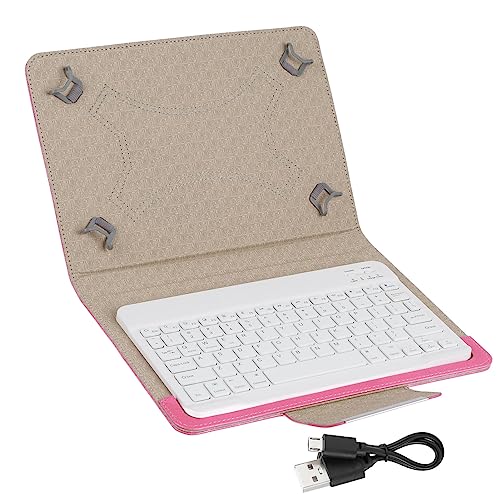 Akozon 10-Zoll-Tastatur, PU-Leder, W-Ständer, Bluetooth, Tablet, Baby-Kopfhörer, Lärm, Hülle, Zubehör, Dinosaurier-Neugeborenen-Muff, Riesiger Bildschirm, Handy (10-Zoll-Tastatur + von Akozon