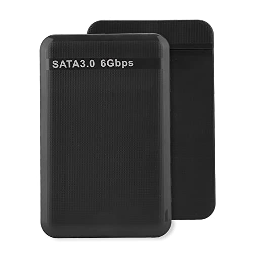 Akozon 2,5-Zoll-USB3.0-SATA3.0, 6 Gbit/s Mobile Festplatte W25a630 2,5-Zoll-Hochgeschwindigkeits-Speichergerätebox Festplattengehäuse Unterstützt 6 TB UASP-Beschleunigung (Schwarz) von Akozon