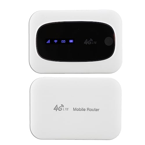 Akozon 4G-WLAN-Modem, Tragbarer Router, Hotspot, Tragbar, Kabellos, Mobil für Europa und Asien (Weiss) von Akozon