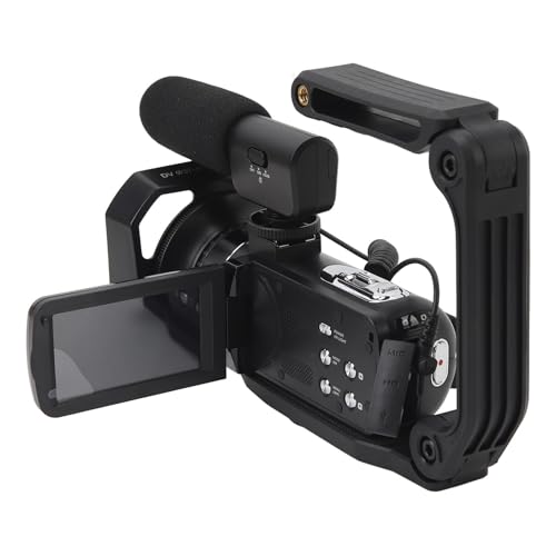 Akozon 4K 30FPS IR-Nachtsicht-Camcorder mit 18-fachem Zoom und 3,0-Zoll-IPS-Touchscreen für Fotografie von Akozon