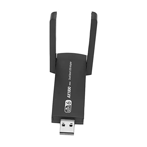 Akozon AX1800M WiFi 6 USB-Adapter, mit Dualband 5G 2,4G 802.11ax 3.0 Wireless-Netzwerkkarte für PC-Desktop-Laptop, Unterstützt Windows 7 10 11WiFi USB3.0 2,4 GHz Bis 5,0 GHz AX1800Mbps von Akozon