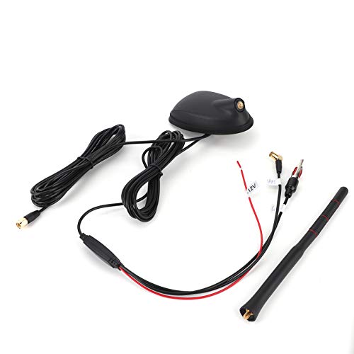 Akozon Auto DAB Antenne, Aktive DAB/DAB+ Antenne Auto Digital Radio FM/AM Kombi Dachantenne Autoantenne DAB FM GPS Vorne DAB Antenne Verstärker Splitter Amplified Waterproof Dustproof Universal von Akozon