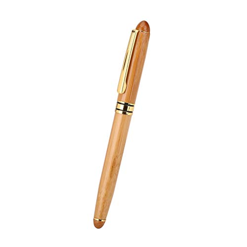 Akozon Bambus Pen,Bamboo Stift Sperrholz Kalligraphie,Kalligraphie Art Füllfederhalter Broad Stub Meißel-Spitz Nib Schreiben Gothic Arabisch Italic(written1.9mm) von Akozon