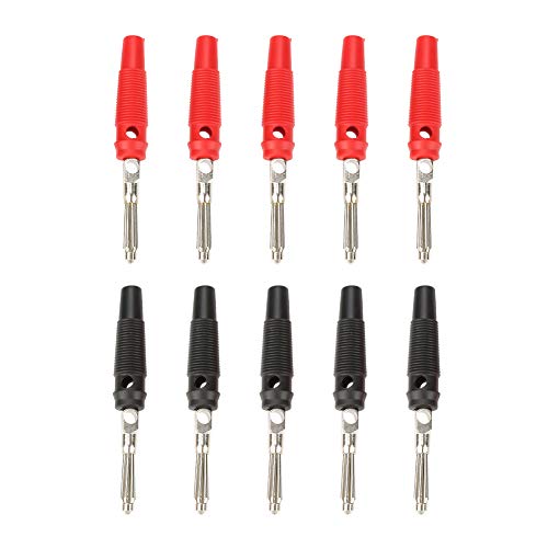 Akozon Bananenstecker buchse 4mm 10pcs P3008 Bananenstecker Lautsprecher Für Lautsprecher Verstärker Prüfspitzen Stecker Polklemmen lau von Akozon