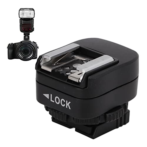 Akozon Blitzschuhadapter, Kamera-Blitzgerät Speedlite TF-334 Blitzadapter mit Zusätzlichem PC-Sync-Anschluss für A7, A7C, A7R, A7RII, A7MII, A7RIII, A7MMIII, A74, A7R4, A7R4A, von Akozon