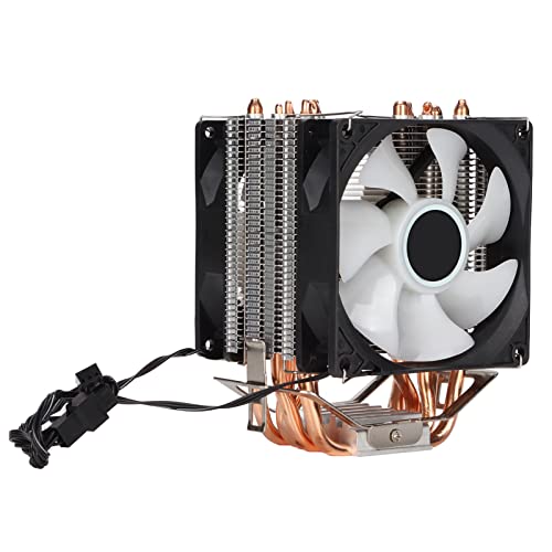 Akozon CPU-Kühler für LGA 775 1155 1156 1366 2011 Direktkontakt-Technologie Präziser Luftstrom Lüfter Geräuscharm Hervorragende Wärmeableitung Sechs Röhren RGB 3-poliger von Akozon
