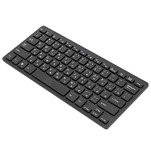 Akozon Computer-Tastaturen, Ergonomisches Design, Ultradünne, Langlebige, Kabelgebundene Mechanische Tastatur mit 78 Tasten für PC-Laptops, Kyrillische Tastatur (Russisch) von Akozon