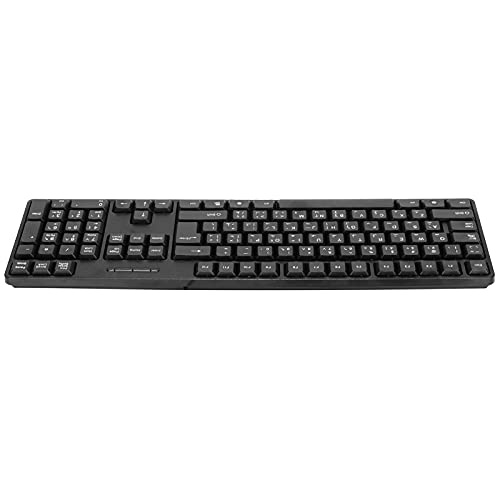 Akozon Computertastaturen Ergonomische, Langlebige Mechanische Tastatur mit USB-Kabel MC 689 in Arabisch und Design in Schwarz, Englisch, für PC-Laptops von Akozon