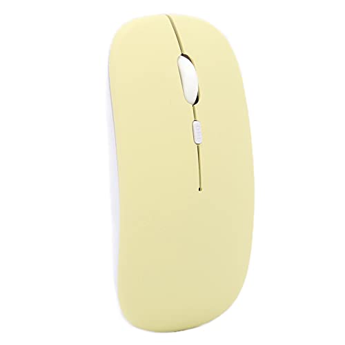 Akozon Drahtlose Maus Kabellose Intelligente Tragbare -Bluetooth-Maus mit 3 Geschwindigkeiten und DPI Einstellbar 1600 Optische Mäuse für Büro-Laptops Computer Tablets (Gelb) von Akozon