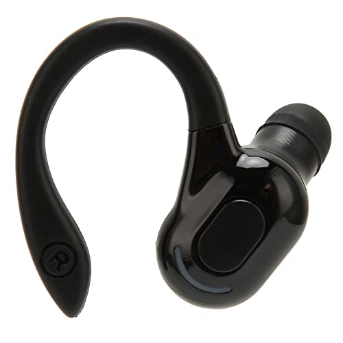 Akozon Einohr-BT-Headset, Kabelloser Ohrhörer Zum Laufen, Fahren, Schwarz, Headset, Stereo, IPX4, Wasserdichtes USB-Laden von Akozon