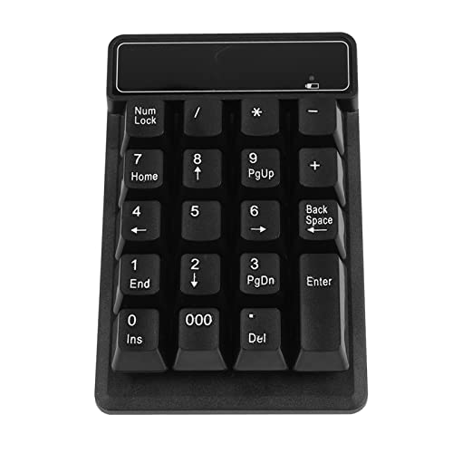 Akozon Erweiterte numerische Tastatur, kabelloses numerisches, Komfortables Tippen Financial Pad-Tastenaufhängung Digital 19 zum Tippen 18-Tasten-Kontakt 2,4 G USB-Kabel PC Laptop Desktop von Akozon