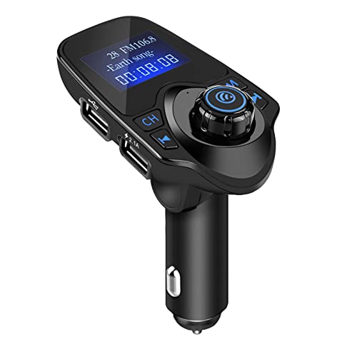 Akozon FM Transmitter, T11 Bluetooth Freisprecheinrichtung für das Auto MP3 Player FM Transmitter USB Ladegerät Mit Dual USB Ladefunktion von Akozon