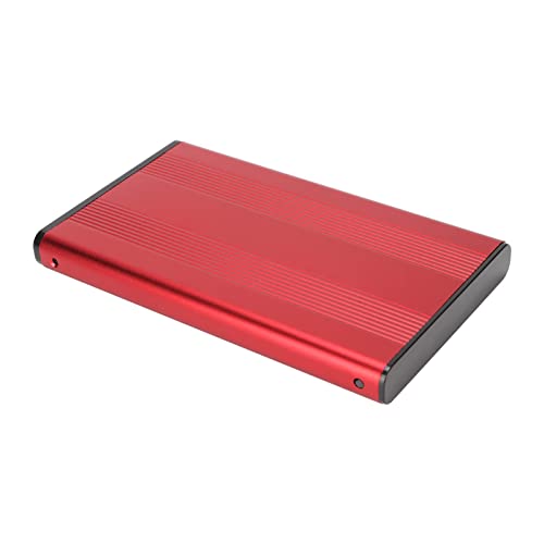 Akozon Festplattengehäuse, 2,5 Zoll, 5 Gbit/s, USB 3.0, Externe SSD, Schwieriger Druck, Gehäuse für Fünf Gbit/s, Tragbare Externe Festplatte für Zuhause, OS X, Vista (Rot) von Akozon