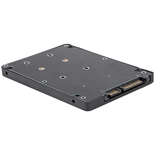 Akozon Festplattengehäuse -PCIE-M-SATA-SSD-zu-2 5-Zoll-Adapter Externe Gehäuse Laptop-Gehäuse Schwarz Hochkompatibel mit Computer (Schwarz) von Akozon