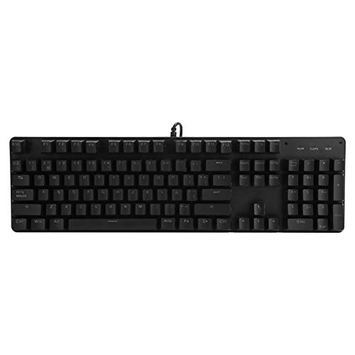 Akozon Gaming-Tastatur USB, Hintergrundbeleuchtet, 104 Tasten, Spanisch, mit Mechanischem Blauen Schalter für Desktop-Notebook, PC, Gemischte Farben, 104 Tasten, Kabelgebunden, RGB, von Akozon