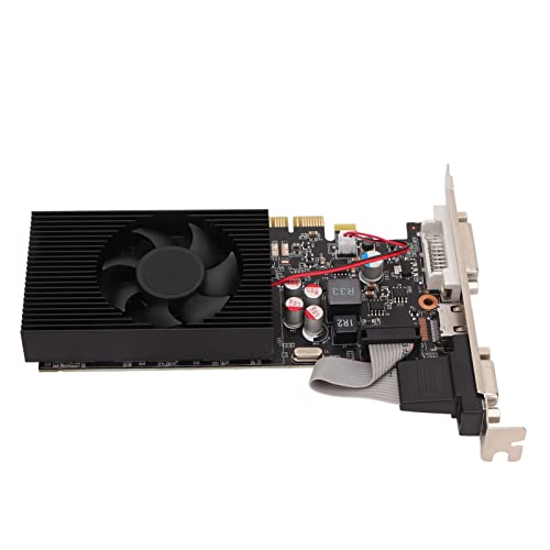 Akozon Grafikkarte, Karte 2.0 X8 HD Multimedia-Schnittstelle DVI VGA PC Thin Card Gaming GT730 128 Bit 4 GB DRR3 PCI Express von Akozon