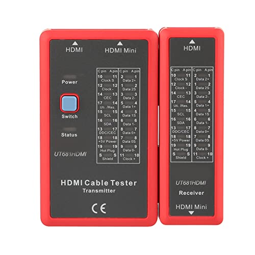 Akozon HDMI Tester HDMI Portable Hochauflösendes Kabeltester Checker NF-622 LED-Anzeige zur Überprüfung der Störung,kurz,offen,Cross-Status von HDMI-Kabel und HD-Draht-Test Ideal für die Fehlersuche von Akozon